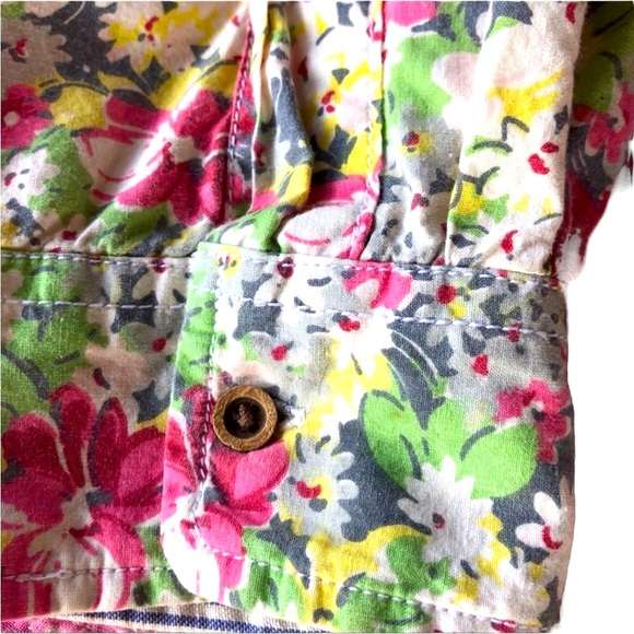 Men’s Vintage Tropical flowered Long sleeve Button Up Collared Shirt - Picture 3 of 8